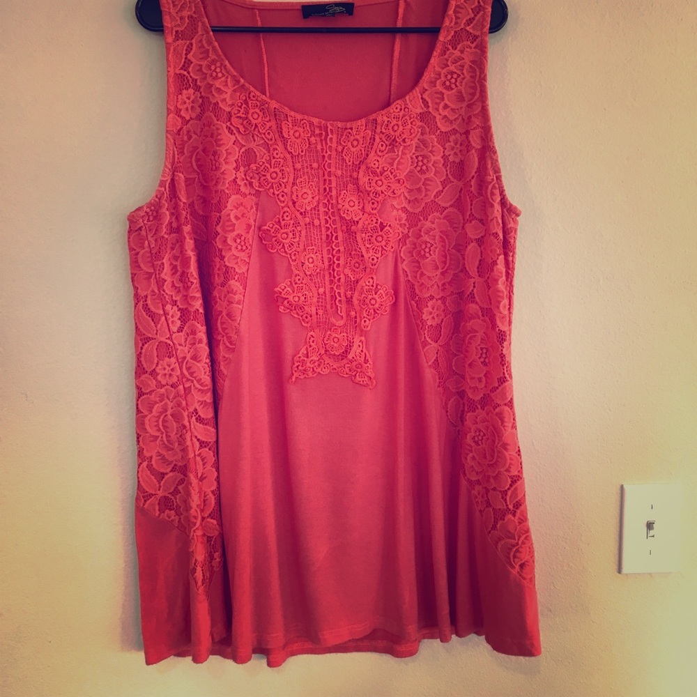 Embellished swing tank top